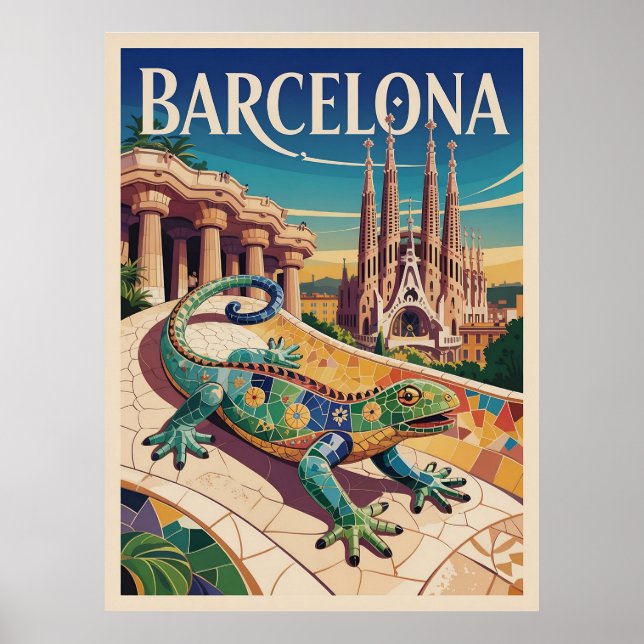 Póster Barcelona España (Frente)