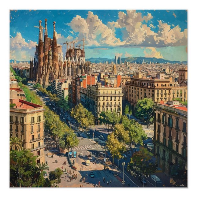 Póster Barcelona, España (Anverso)