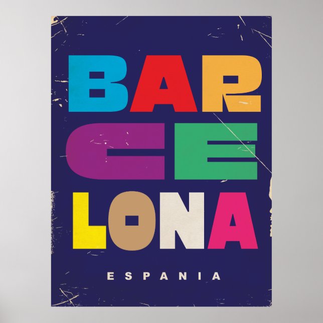 Póster Barcelona España (Frente)