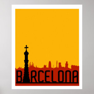 Póster Barcelona, España, afiche de viajes
