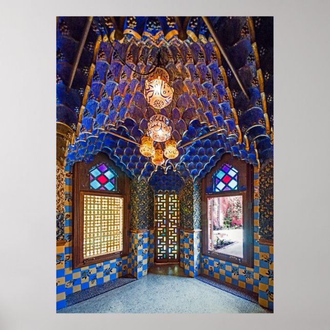 Póster Barcelona. Gaudí. Casa Vicens. Interior. Ver. 6. (Frente)