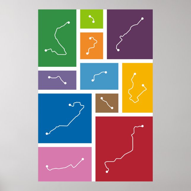 Póster Barcelona - Paletas de tránsito (Frente)