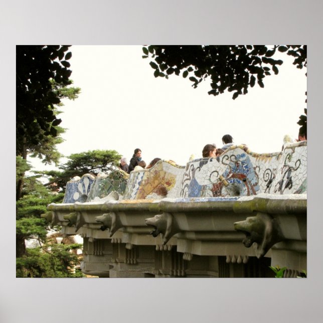 Póster Barcelona. Parque Güell. (Frente)