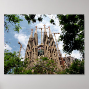 Póster Barcelona. Sagrada Familia.