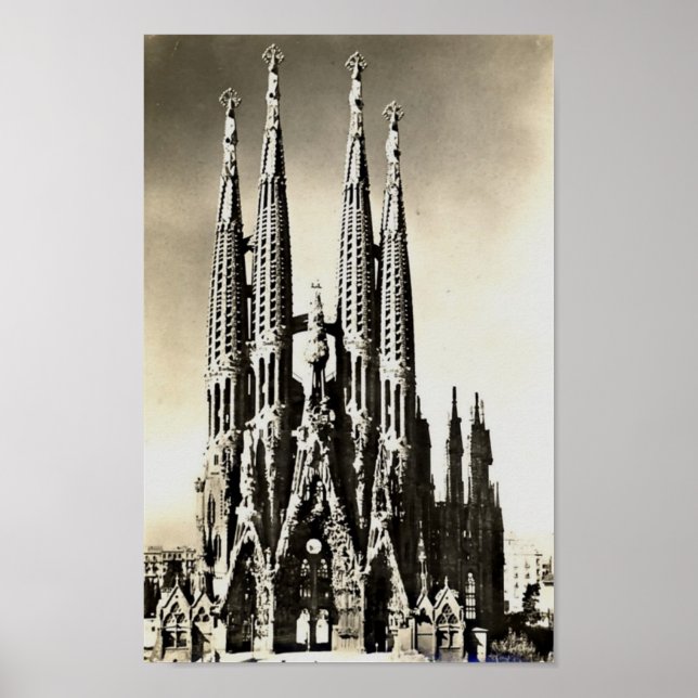 Póster Barcelona, Sagrada Familia (Frente)