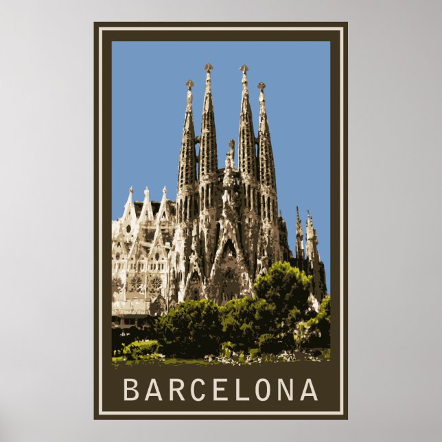 Póster Barcelona Sagrada Familia (Frente)