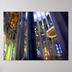 Póster Barcelona. Sagrada Familia.