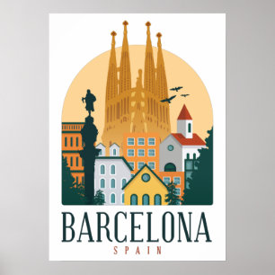 Póster BarcelonaSkyline
