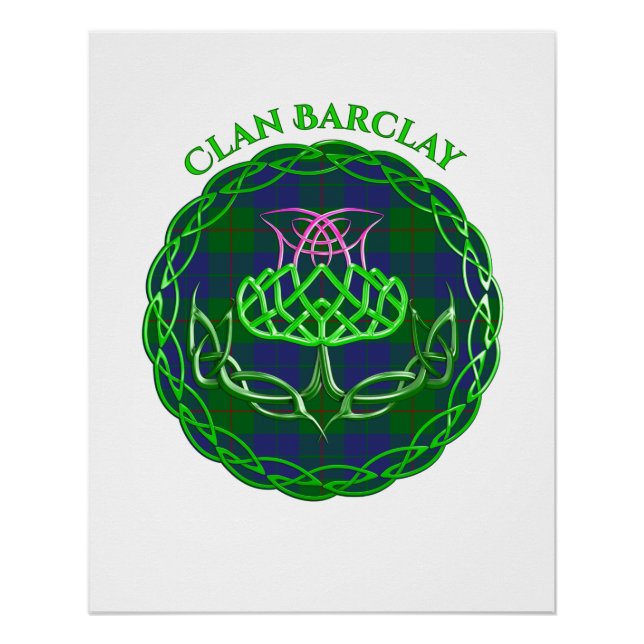 Póster Barclay Scottish Tartan Celtic Thistle (Anverso)