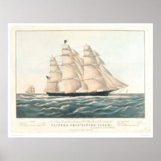 Póster Barco alpino "Nube Voladora" (0397A)