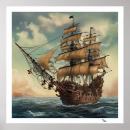 Póster Barco antiguo