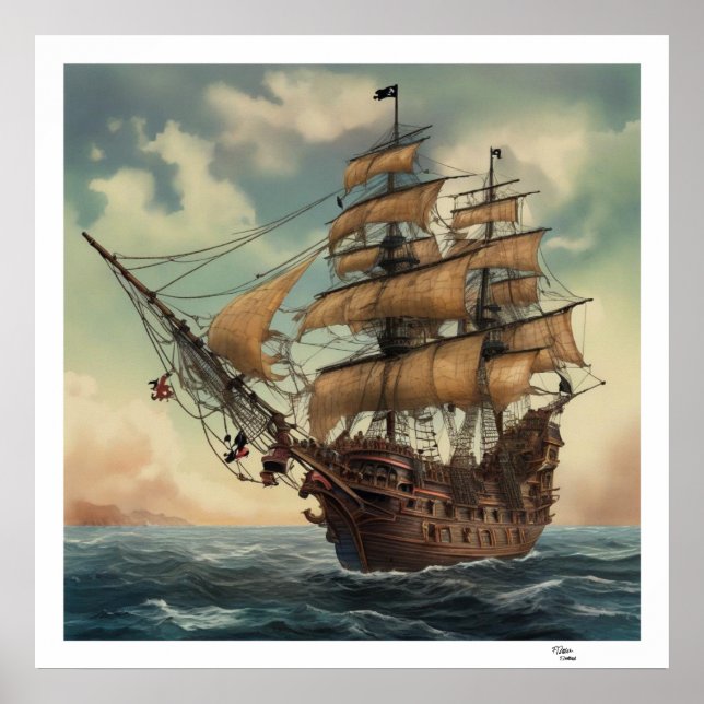 Póster Barco antiguo (Frente)