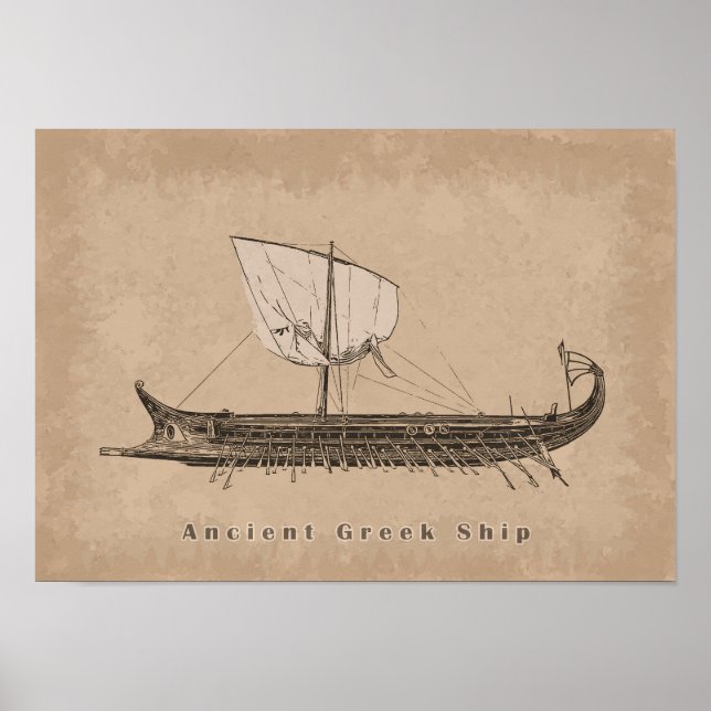 Póster Barco Antiguo (Frente)
