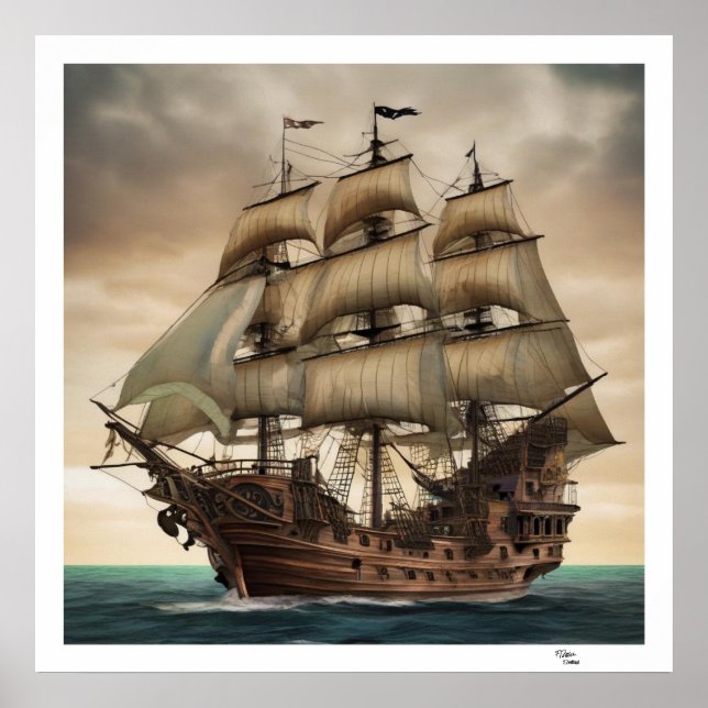 Póster Barco antiguo (Frente)