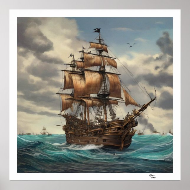 Póster Barco antiguo (Frente)