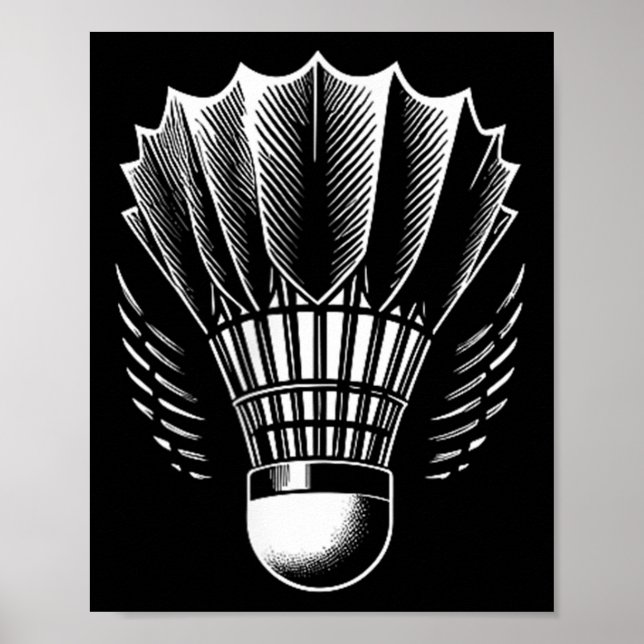 Póster Barco Badminton Lover Minimalista (Frente)