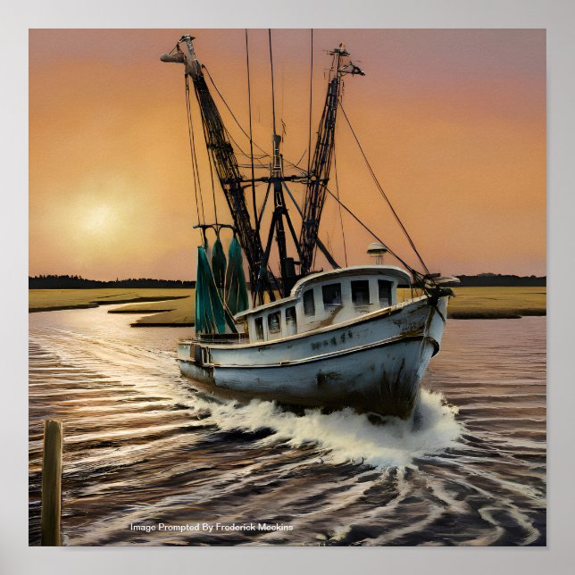 Póster Barco camaronero (Frente)