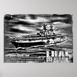 Póster Barco de asalto anfibio Peleliu Print
