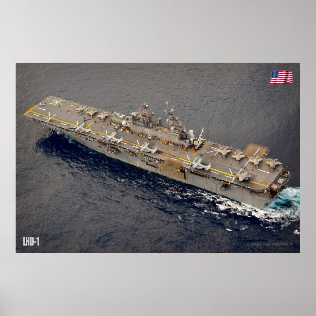 PÓSTER BARCO DE ASALTO ANFIBIOSO - LHD-1 (Frente)