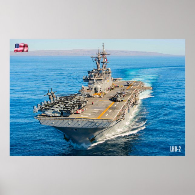 PÓSTER BARCO DE ASALTO ANFIBIOSO - LHD-2 (Frente)
