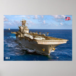 PÓSTER BARCO DE ASALTO ANFIBIOSO - LHD-8