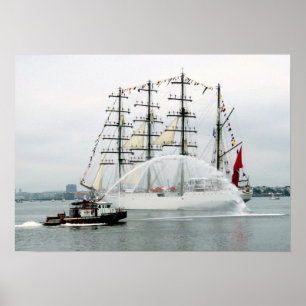 Póster Barco de bomberos