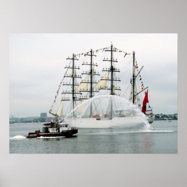 Póster Barco de bomberos (Frente)