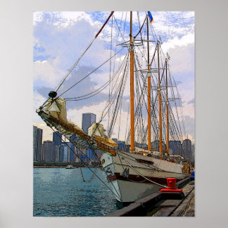 Póster Barco de carga