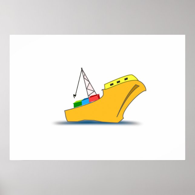 Póster Barco de carga (Frente)