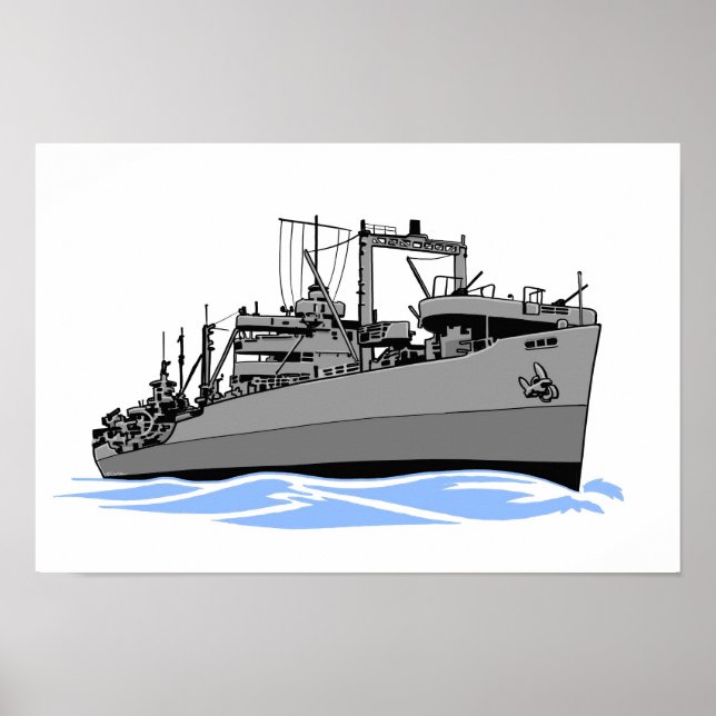 Póster barco de carga Marine Robin (Frente)