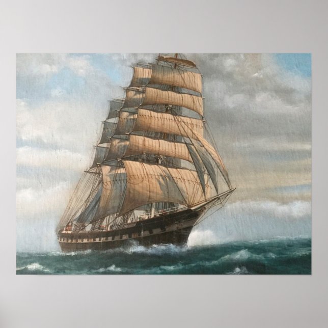 Póster Barco de Clipper (Frente)