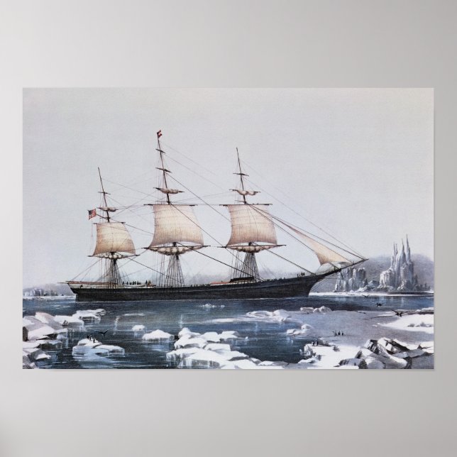 Póster Barco de Clipper "Red Jacket" (Frente)