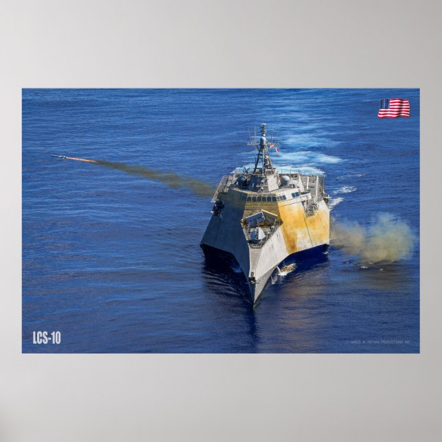 PÓSTER BARCO DE COMBATE LITTORAL - LCS-10 (Frente)