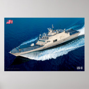 PÓSTER BARCO DE COMBATE LITTORAL - LCS-13