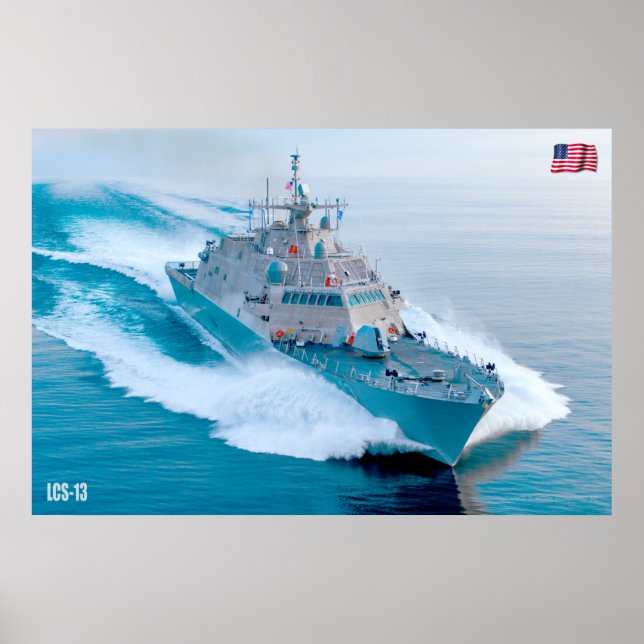 PÓSTER BARCO DE COMBATE LITTORAL - LCS-13 (Frente)