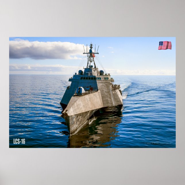 PÓSTER BARCO DE COMBATE LITTORAL - LCS-16 (Frente)
