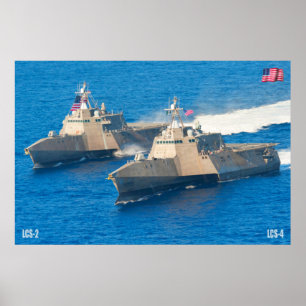 PÓSTER BARCO DE COMBATE LITTORAL - LCS-4