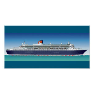 Póster barco de crucero de alta calidad