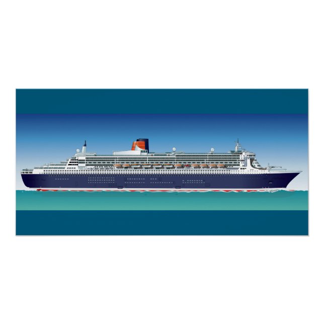 Póster barco de crucero de alta calidad (Anverso)