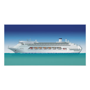 Póster barco de crucero de alta calidad