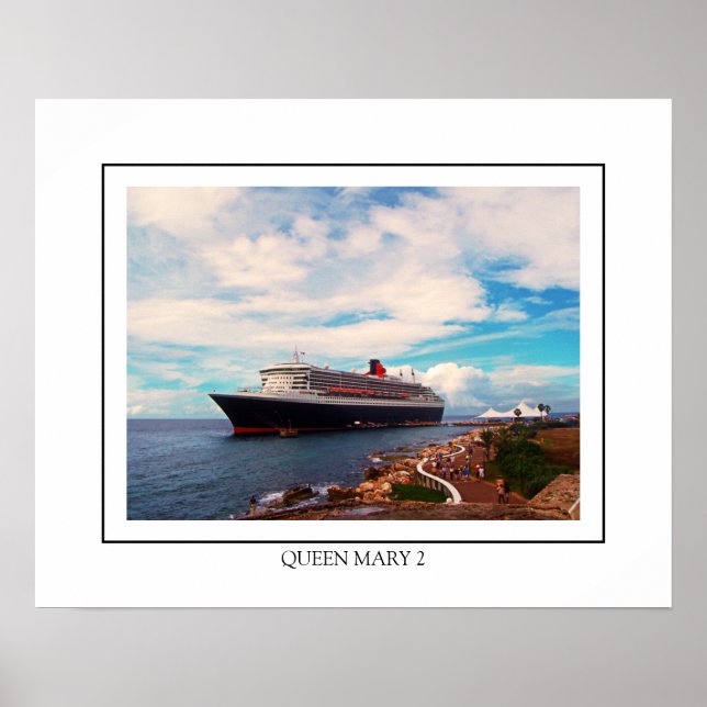 Póster Barco de crucero Queen Mary 2 (Frente)