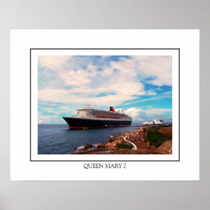 Póster Barco de crucero Reina María 2