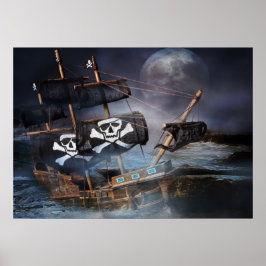 Póster BARCO DE FANTASMA PIRATE DE papel poster ATRAPADO