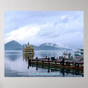 Póster Barco de ferris, Lago Toya, Hokkaido, Japón