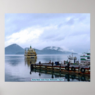 Póster Barco de ferris, Lago Toya, Hokkaido, Japón