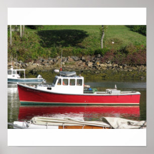 Póster Barco de la langosta de Maine