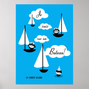 Póster ¡Barco de la O.N.U del sur de los suis de Je!