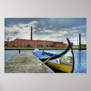 Póster Barco de Moliceiro en Aveiro, Portugal