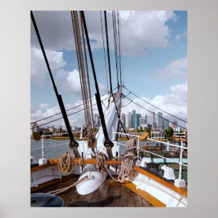 Póster Barco de navegación