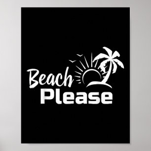 Póster Barco de paseo marítimo Beach Please Summer Beach